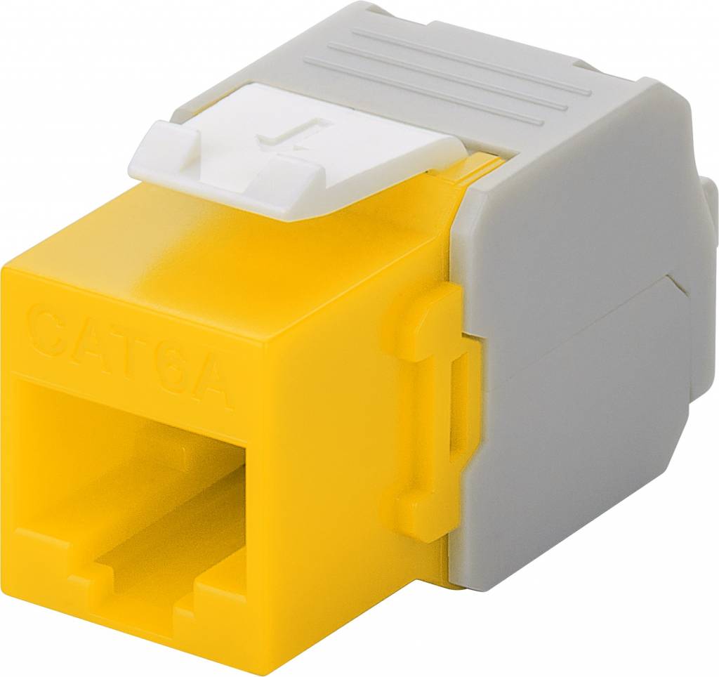CAT6a Keystone RJ45 unshielded yellow Netwerkkabel.eu
