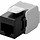 CAT6a Keystone RJ45 unshielded black