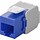 CAT6a Keystone RJ45 unshielded blauw