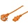 Powercable CEE 7/7 hoked (male) to C13 (female) 3 M orange