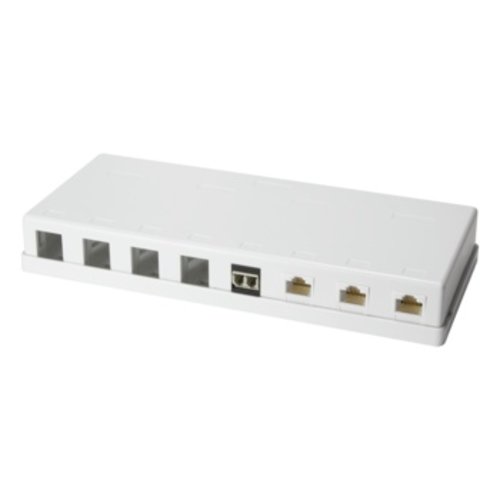 Keystone Surface Mount Box 8 port UTP White