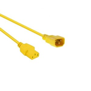 Power cord C14 - C13 3x 0.75mm Yellow 0.6m