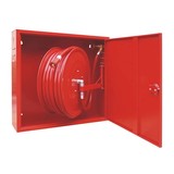 Armoire pour lance d'incendie avec lance d'incendie pivotante automatique et tuyau d'incendie 1"