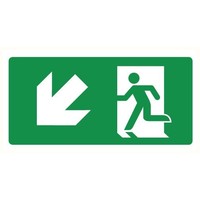 Pikt-o-Norm Pictogramme sortie de secours en bas gauche