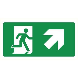 Pikt-o-Norm Pictogramme sortie de secours en haut droite