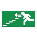 Pictogramme sortie de secours gauche escaliers