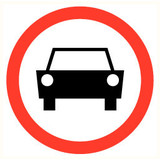 Pictogramme de sécurité Interdiction voiture