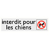 Pikt-o-Norm Pictogramme texte chiens interdits