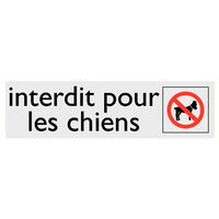 Pikt-o-Norm Pictogramme texte chiens interdits