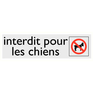 Pikt-o-Norm Pictogramme texte chiens interdits
