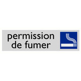 Pictogramme texte fumer permis