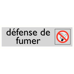 Pikt-o-Norm Pictogramme texte interdiction de fumer Interdiction