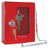 Protectionincendieshop Boîte à clés en métal avec façade en verre fragile