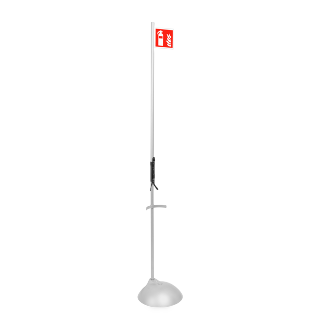 Protectionincendieshop Support au sol argentée extincteur avec signalisation