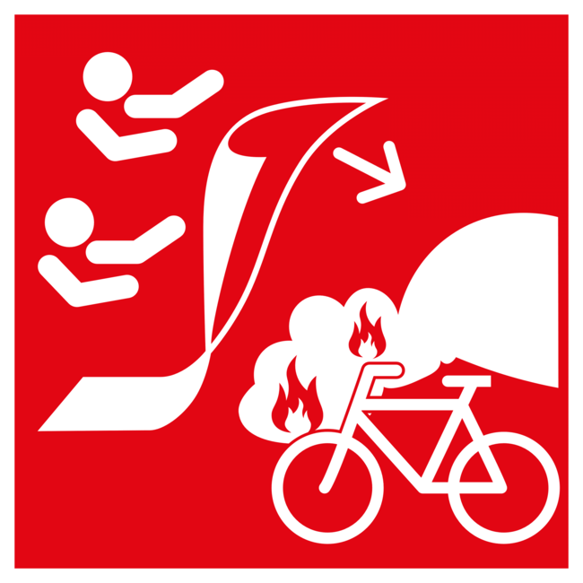 Pikt-o-Norm Pictogramme couverture anti-feu vélo électrique
