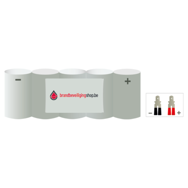 Bloc de batterie d'éclairage de secours NiCd 6.0V /1500 mAh Sub C-cell