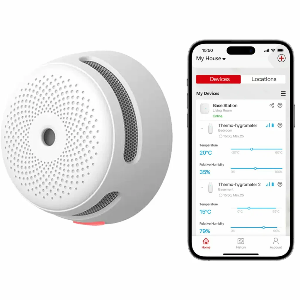 Détecteur de fumée sans fil 433MHz, capteur intelligent, alarme