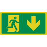 Pictogramme sortie de secours en bas