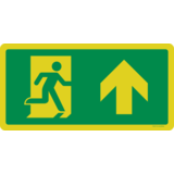 Pictogramme sortie de secours tout droit