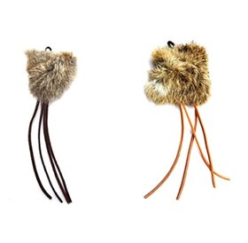 Purrs Wild Hare Leather Dangler