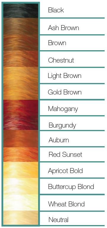 Colora Henna Color Chart