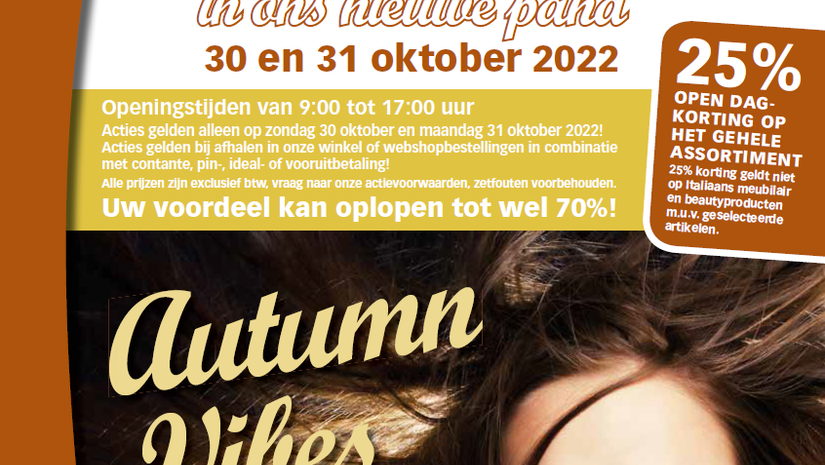 Open dagen op 30 en 31 oktober 2022!