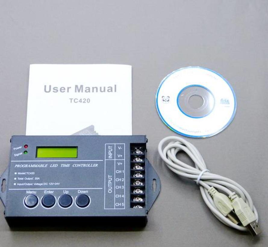 NL502lichtcomputer programmeren vanaf het scherm