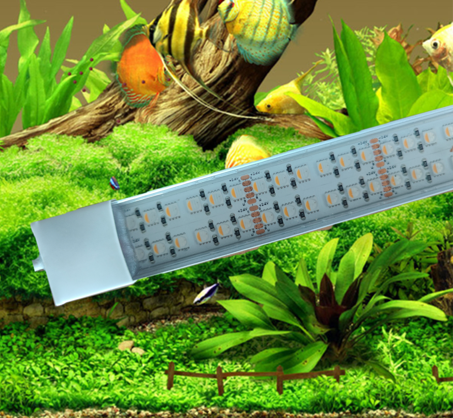 Aquarium led verlichting RGBWW  dubbele led strip waterdicht . 240 leds per meter