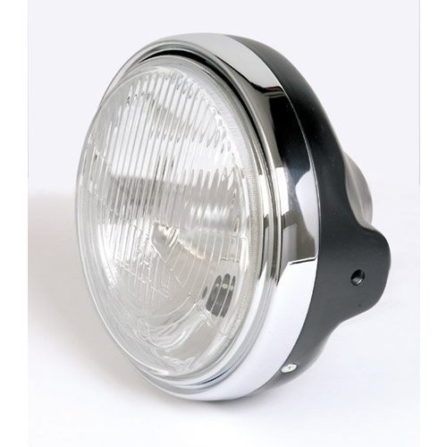 Shin Yo Phare avant 7" chromé universel Café Racer type 2
