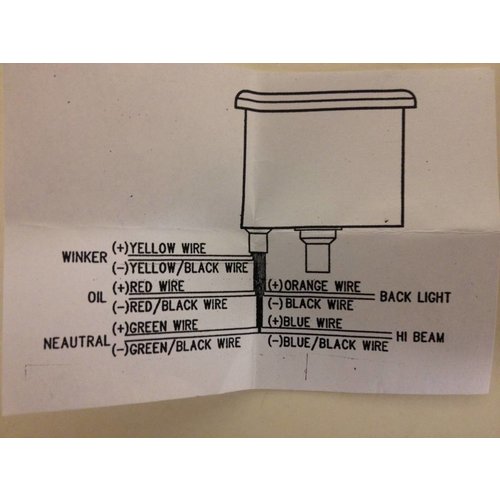 Tacho Schwarz mit 4 Kontrollleuchten