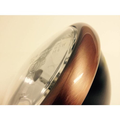 Shin Yo 5.75" Cafe Racer Headlamp H4, Copper & Black, E-mark