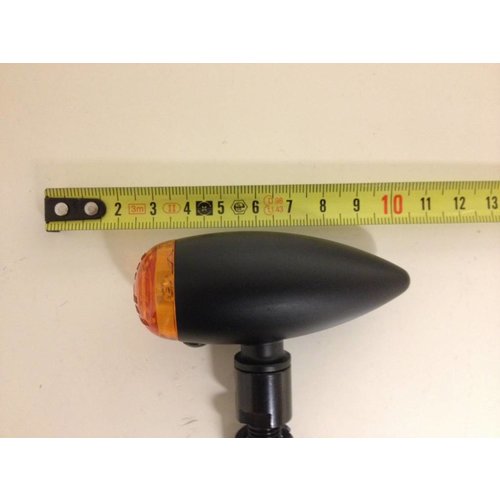 Shin Yo Paire de mini clignotants Bullet avec boîtier noir et lentille ambrée