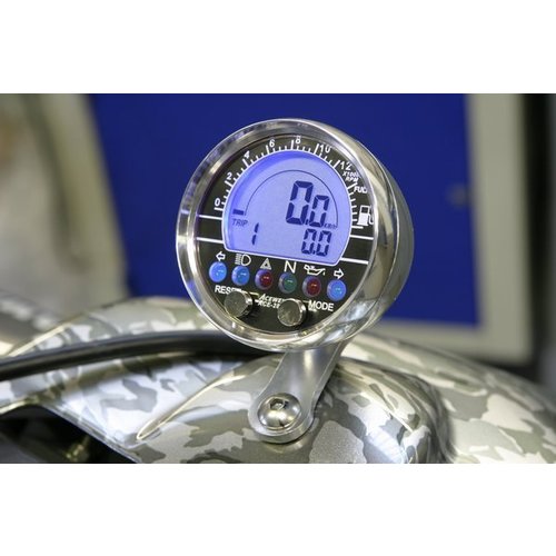 Acewell 2853 AS Indicateur de vitesse avec boîtier en aluminium chromé