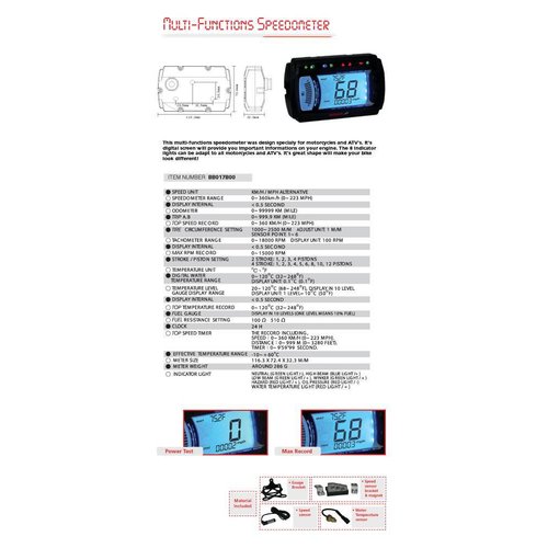 KOSO XR-SRN Digital Multifunction Cockpit