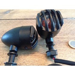 Set Flat Black Steampunk Turn Signals