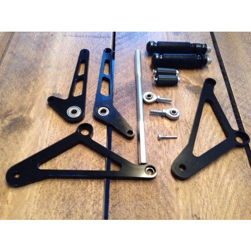 Universal Alloy Rear Set Black Type 1