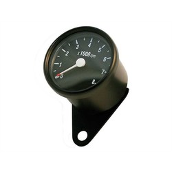 8.000 RPM Cafe Racer Tachometer Black