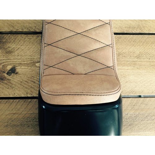 C.Racer Cafe Racer Sitzbank Diamant-Stich-Vintage Braun 23