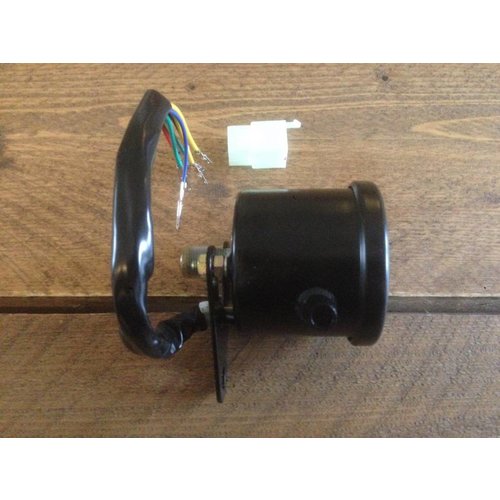 Black & White Speedometer with 3 Function Lights