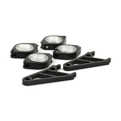 Highsider CNC Alu-Lampenhalter Set, schwarz
