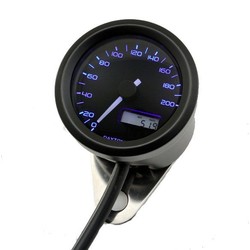 Indicateur de vitesse noir Velona 48MM 200 km/h