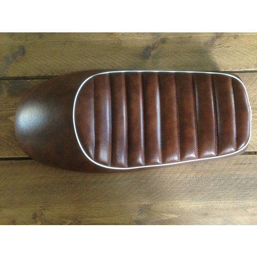 Tuck N' Roll Cafe Racer Seat Brown & White 88