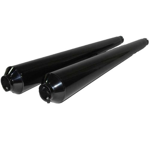 Siebenrock Satz Auspuffendtöpfe ''Hoske 38 mm'', Satz schwarzverchromt