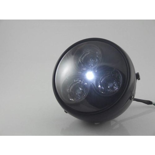 Phare avant noir mat 6" avec 3 LED