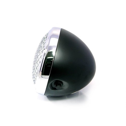 Phare avant 7 " Scrambler - Noir & Chrome