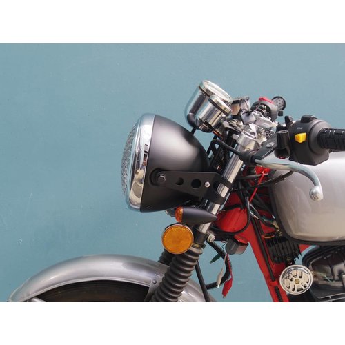 Phare avant 7 " Scrambler - Noir & Chrome
