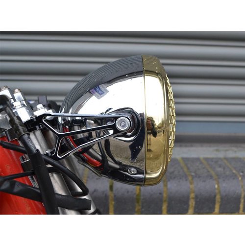 7 " Scrambler Hauptscheinwerfer Brass & Chrome