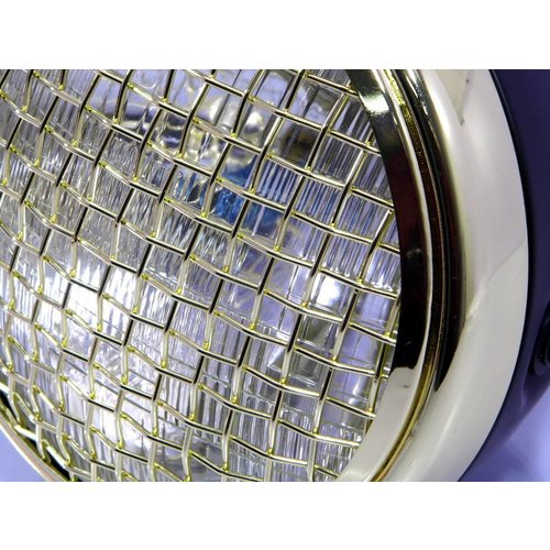 Phare avant 7 " Scrambler - Laiton & Noir