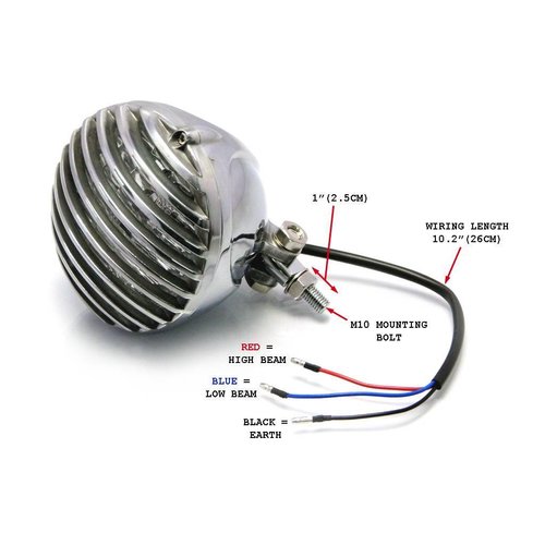 4.5" Prison Headlight Bottom Mount Polished