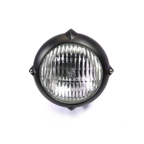 5.5" Vintage Koplamp Bottom Mount Zwart